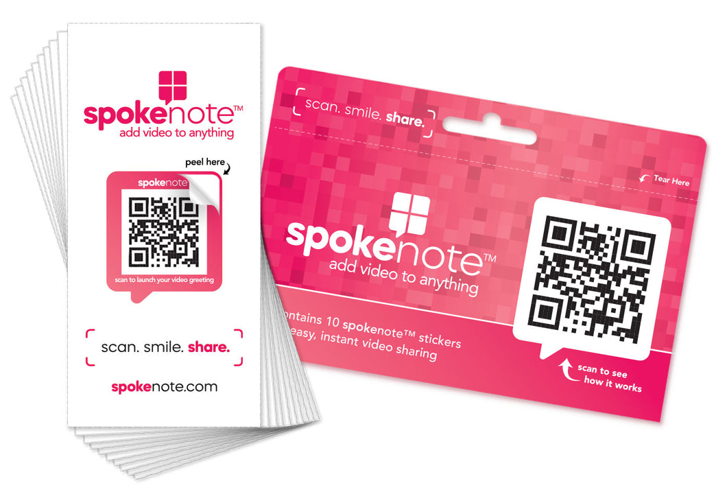 Spokenote®  stickers - 10 pack